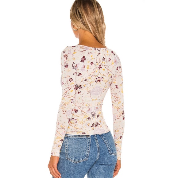 Free People - Make It Easy - Floral-Print Top - Whats Your Shade - (#0638) - Picture 2 of 4